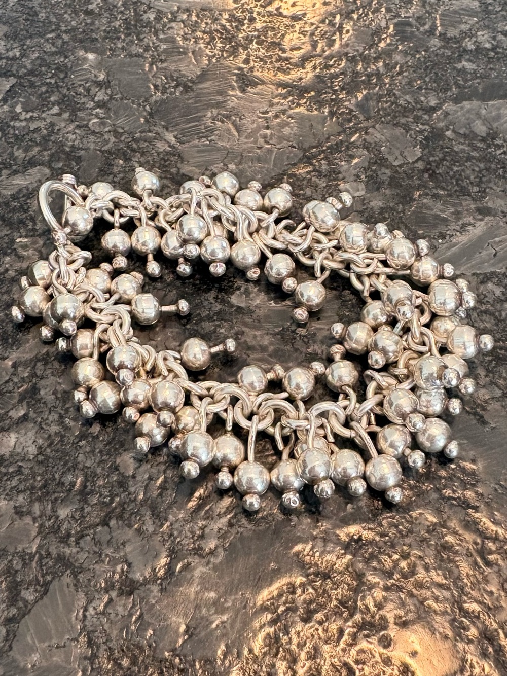 Silpada ChaCha 925 Sterling Silver Ball Bead Toggle Clasp Bracelet B0919